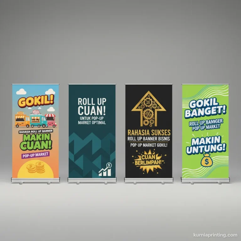 Roll Up Banner untuk Pop-Up Market Bekasi - Kurnia Printing