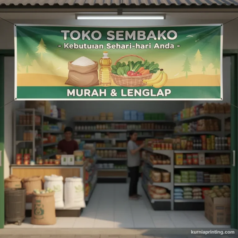 cetak banner toko sembako bekasi - kurnia printing