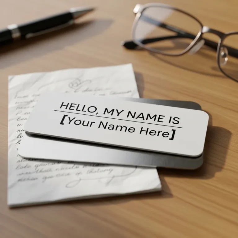 Name Tag Magnet