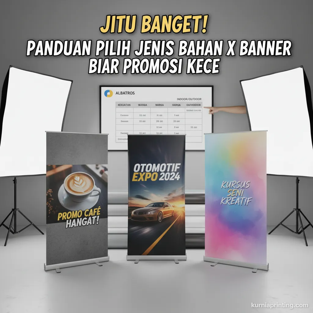 jenis bahan x banner bekasi - kurnia printing