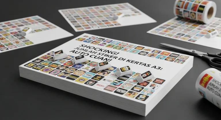 jumlah stiker di kertas A3