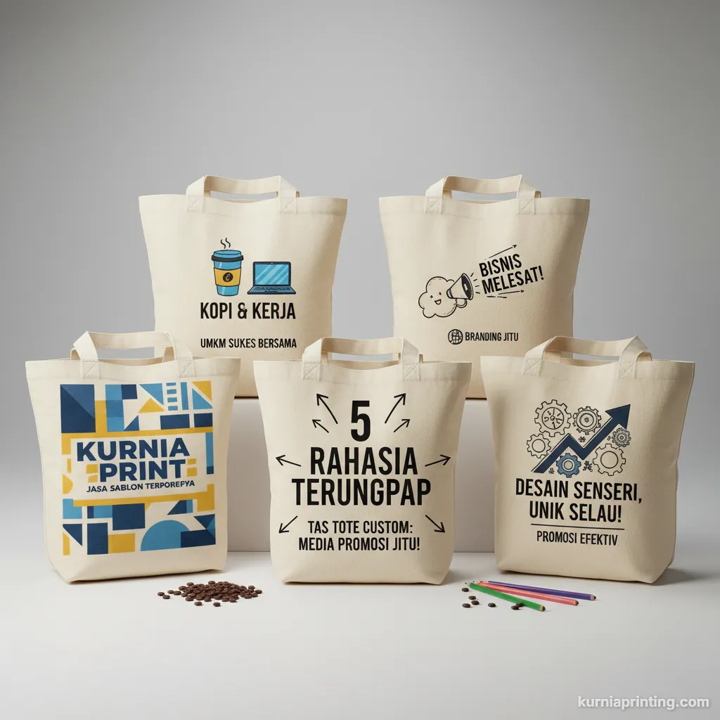 5 Rahasia Terungkap: Tas Tote Custom, Media Promosi Jitu! 2 tas tote custom bekasi - kurnia printing