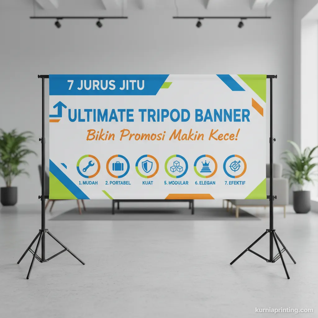 tripod banner bekasi - kurnia printing