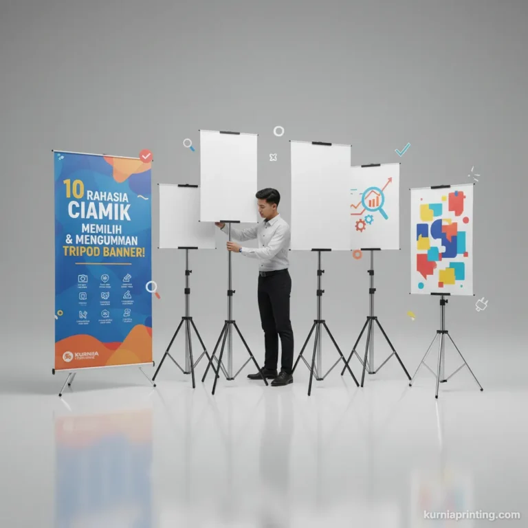 tripod banner bekasi - kurnia printing