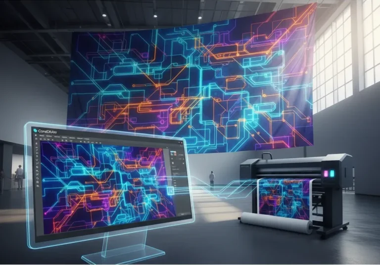 cetak banner format CorelDRAW bekasi - kurnia printing