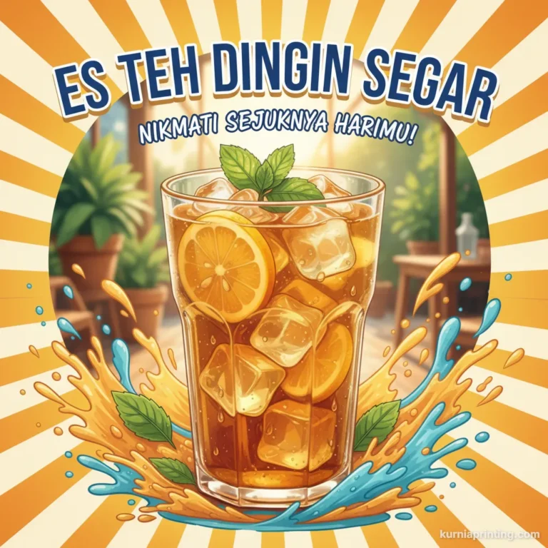 cetak spanduk es teh bekasi - kurnia printing