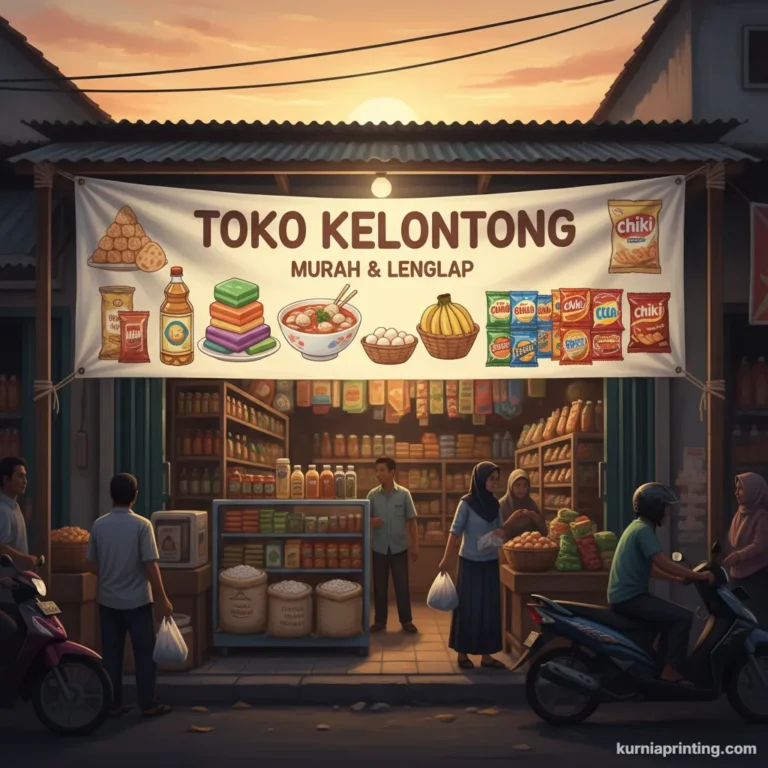 cetak spanduk toko kelontong bekasi - kurnia printing