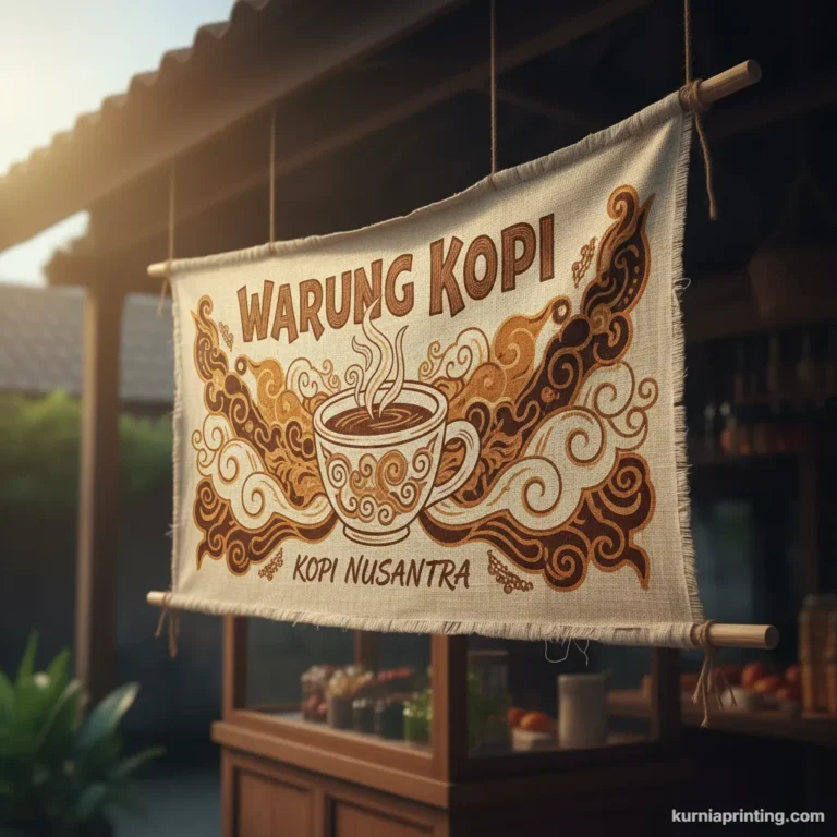 cetak spanduk warung kopi bekasi - kurnia printing