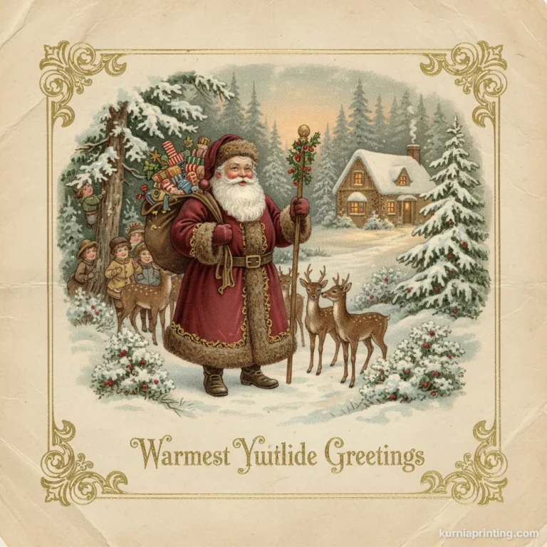 kartu ucapan natal vintage bekasi - kurnia printing