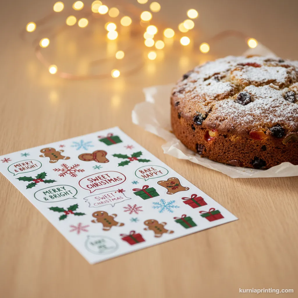 sticker kue natal murah bekasi - kurnia printing