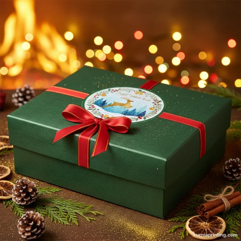 sticker kue natal packaging bekasi - kurnia printing